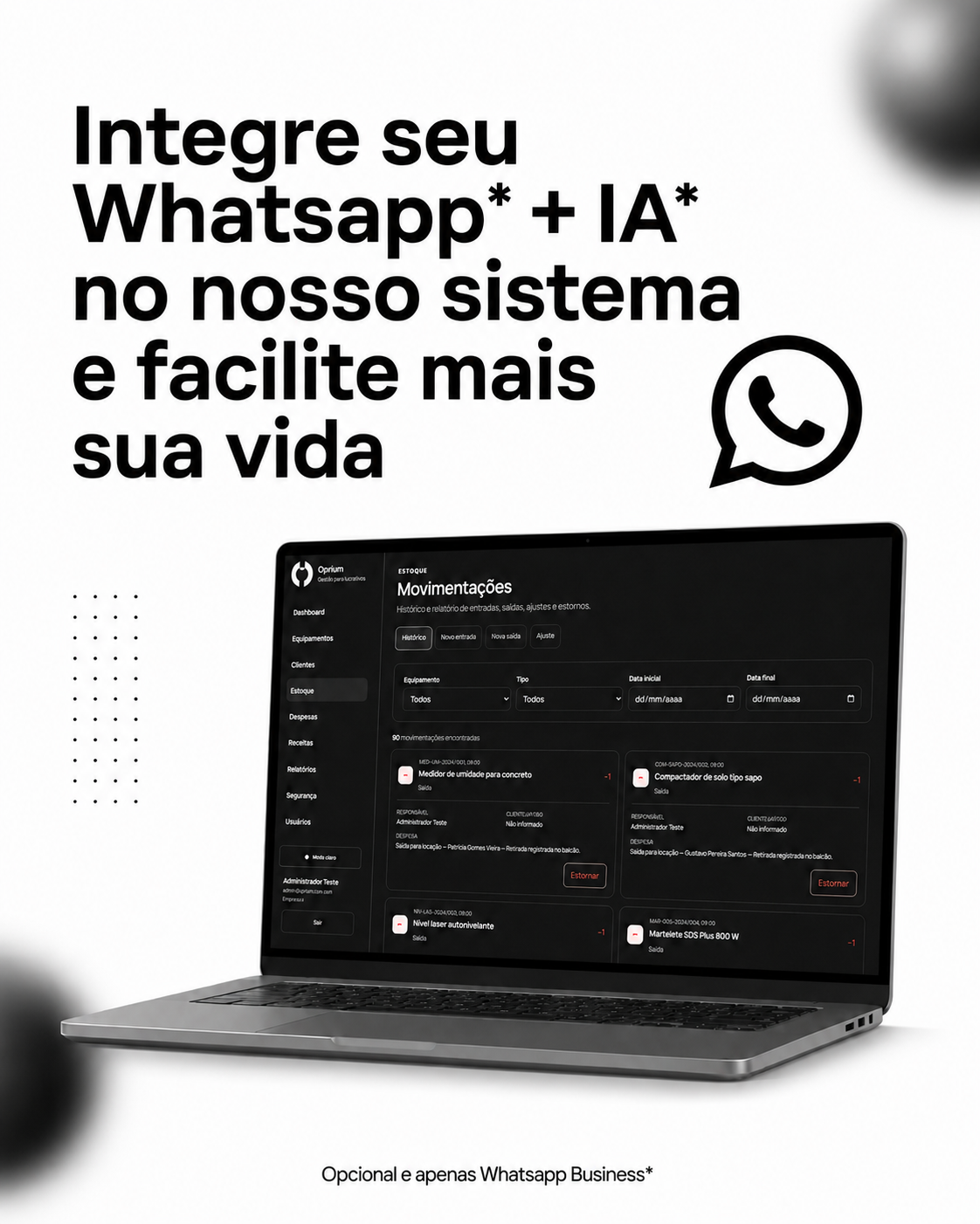 Arte conceitual da futura integração WhatsApp com inteligência artificial.